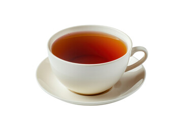 A cup of hot tea to quench your thirst. Isolated teacup, transparent background.
