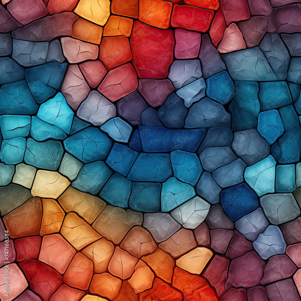 Wall mural abstract multicolored gradient seamless pattern on colored background. texture for decoration