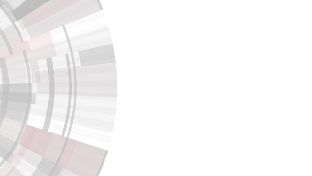 Abstract white and grey pattern of circles going deep,  creative concept design, digital seamless loop animation - stock video