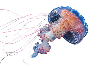 Jellyfish in the sea, marine animals isolated on transparent and white background.PNG image. - Powered by Adobe