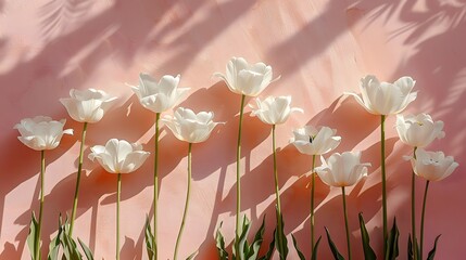 Feminine Essence: White Fresh Tulips for Women's Day Celebration