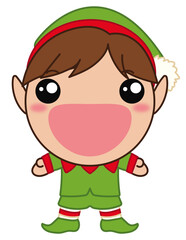 Kids Christmas Elf Illustrations