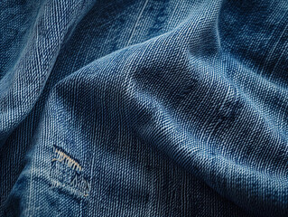 Close-up of Denim Jeans Textures