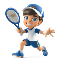 tennis player cartoon