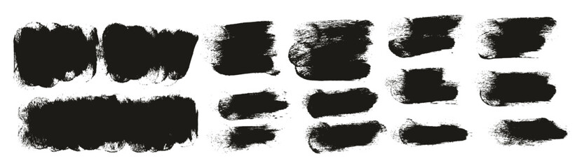 Hand Drawn Round Sponge Thick Artist Brush Short Background High Detail Abstract Vector Background MEGA Set 