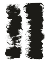 Hand Drawn Round Sponge Thick Artist Brush Short Background High Detail Abstract Vector Background Set 