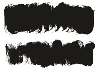 Hand Drawn Round Sponge Thick Artist Brush Short Background High Detail Abstract Vector Background Set 