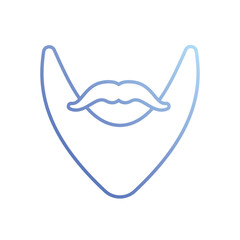 Beard icon vector stock illustration