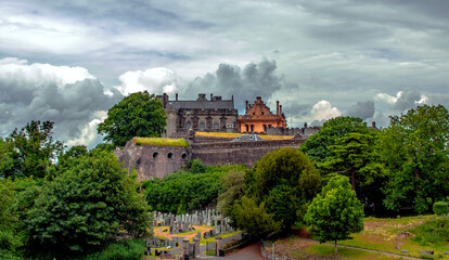 View on old church and cemetery in Stirling, Scotland, Great Bri