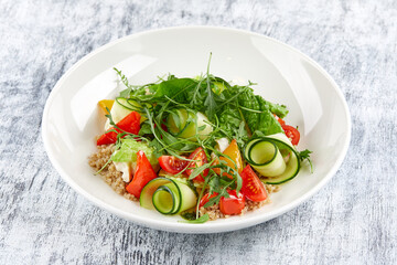 buddha bowl on the white plate