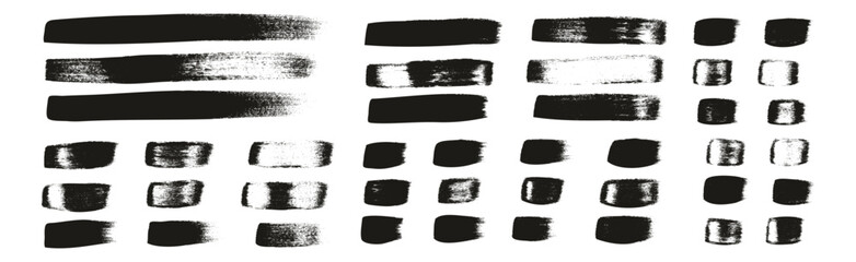 Hand Drawn Flat Calligraphy Paint Brush Regular Straight Lines High Detail Abstract Vector Background MEGA Set 