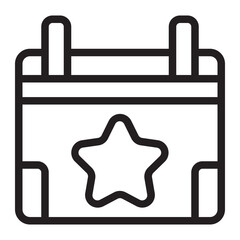 calendar event line icon