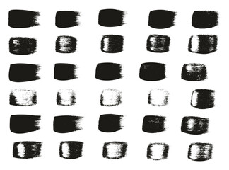 Hand Drawn Flat Calligraphy Paint Brush Regular Straight Lines High Detail Abstract Vector Background Set 