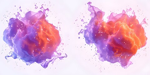 a scene of an explosion, diffusion of liquids, captured in a ultra-realistic style