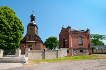 Fototapeta premium Church of the Purification of the Blessed Virgin Mary in Starygrod, Greater Poland Voivodeship, Poland 