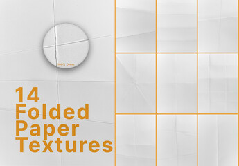 14 White Folded Paper Sheets Textures