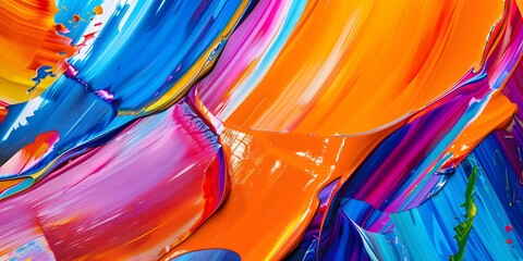 Abstract splash painting. Oil painting on canvas. Painting indoors. Modern poster. generative artificial intelligence