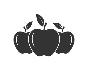 Apples graphic icon. Fruits isolated sign on white background. Farmers product symbol. Vector illustration