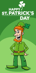 Saint Patrick Day design with Leprechaun character