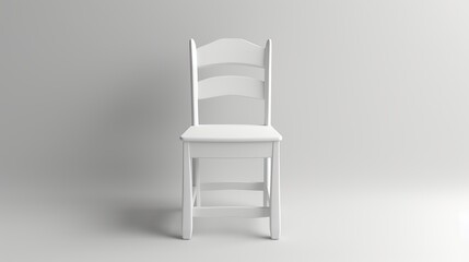 white chair on a white background.
