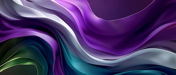 Purple and olive 3d texture background in flowing shape style. 