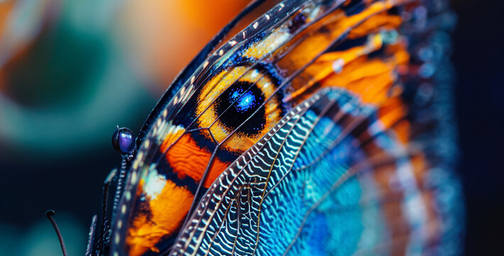 close up of a butterfly, Butterfly Kaleidoscope A close-up of a butterfly's wing showcases the kaleidoscope of colors and patterns, highlighting the diversity and beauty of the insect world photograph