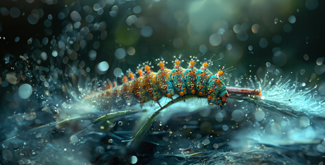 caterpillar on a branch, Caterpillar Metamorphosis Timelapse A timelapse captures the incredible transformation of a caterpillar into a butterfly, showcasing the magic and wonder of metamorphosis phot