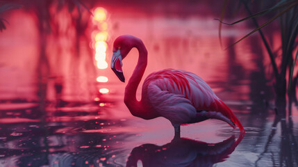 Rare Flamingo Bird