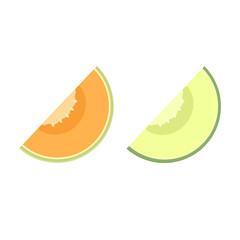 Melon logo vector. melon on white background. Half melon.