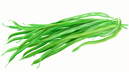 Obraz na płótnie Canvas Green beans isolated on a white background