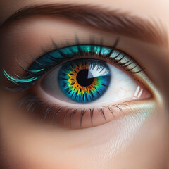 Fototapeta premium Human eye close up