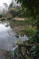 A pool at Cotehele Manor Cornwall
