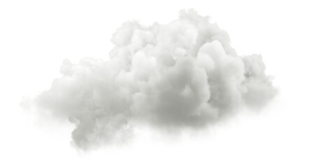 Ethereal soft cloud formations realistic on transparent backgrounds 3d illustrations png © Krit