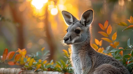Foto op Canvas wildlife photography, authentic photo of a kangaroo in natural habitat, taken with telephoto lenses, for relaxing animal wallpaper and more © elementalicious