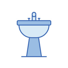 Hair Wash Sink icon vector stock illustration