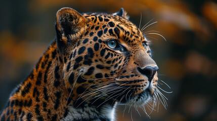 Obraz premium wildlife photography, authentic photo of a leopard in natural habitat, taken with telephoto lenses, for relaxing animal wallpaper and more