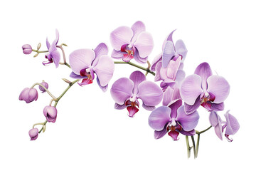 Naklejka na ściany i meble Purple Orchid Watercolor Artwork