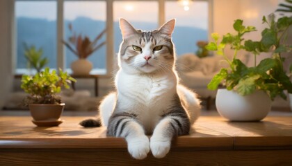 キリっとした猫ちゃん