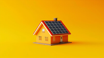Home solar panels for renewable energy solid col