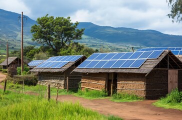 Village homes with solar power