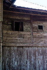 Abandoned police station on the Thai side of the border