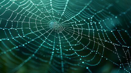 Web on the green background