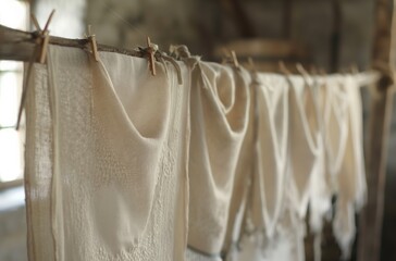 Linen cloths air drying