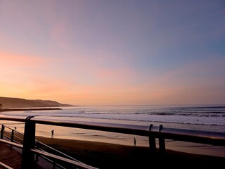 Stunning sunset at Las Canteras beach in Las Palmas de Gran Canaria, Spain