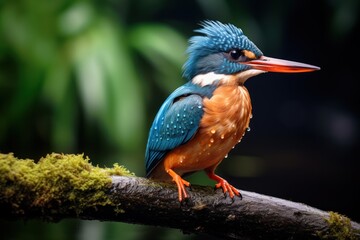 Fototapeta premium kingfisher on the branch,Colorful Kingfisher ,Kingfisher On Perch