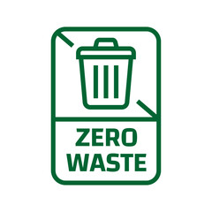 Zero waste labels. Green eco friendly label