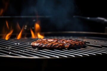 Grill Background ,Empty Fired Barbecue  - obrazy, fototapety, plakaty