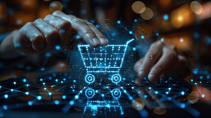 online shopping connection data, digital marketing, banking and payment online, analysis and planning of business e-commerce