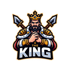 The King Mascot logo: Modern Vector Illustration for Esport Team