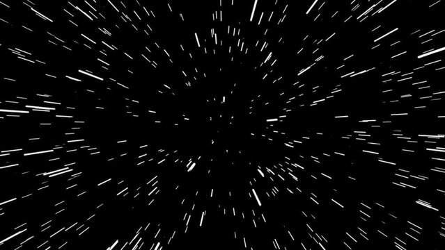 Warp speed effect. Space jump. Accelerated flight through stars. Overlay. 59,94fps